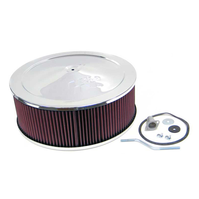 K&N Filtre à Air rond - 130mm raccord, 356mm diamètre, 133mm hauteur (60-1420)