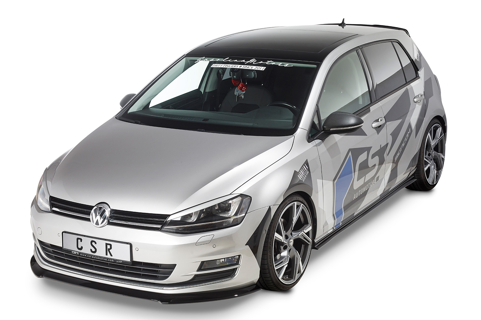 Zijskirts Volkswagen Golf 7 CSR Glans Zwart