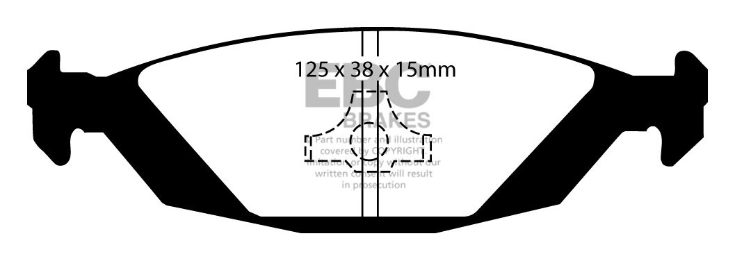 EBC Brakes SAAB 900 2.0 88-92 Remblokken achterzijde greenstuff