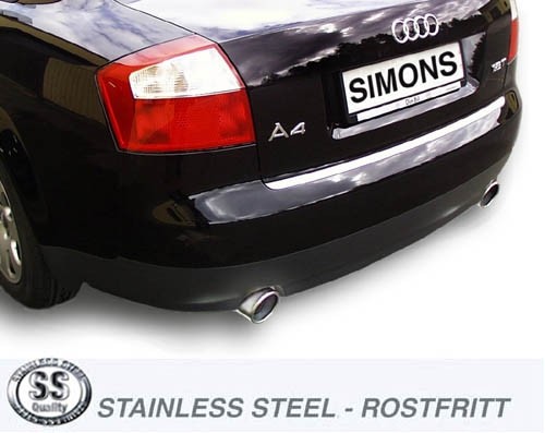 Simons Dual Power Einddemper Audi A4 Quattro B6 2001-2004