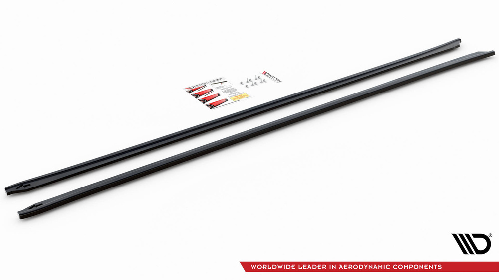 Zijskirts passend voor BMW 5-Serie G30 Maxton Glans Zwart
