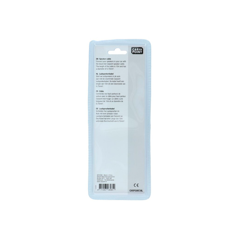 Carpoint Câble pour Haut-Parleur 0,75mm² 10m - Noir/Rouge