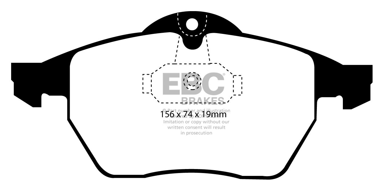 EBC Brakes VAUXHALL (OPEL) Calibra 2.5 95-98 Remblokken voorzijd