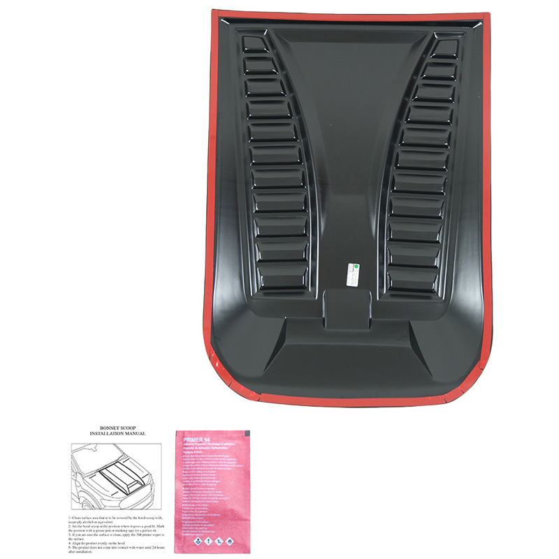 Écope de capot sur mesure pour Nissan Navara NP300 (D23) 2014-2021 - Version 3 - Noir mat