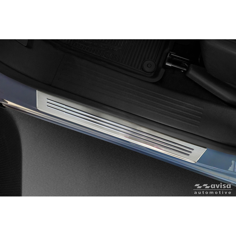 Avisa Seuils de portes inoxydable sur mesure pour Opel Grandland (EV) 2024- 'Lines' - 4-pièces