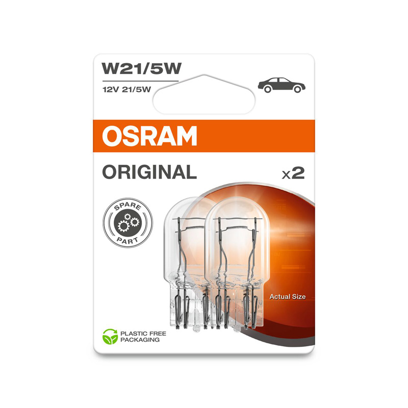 Osram Original Ampoules Halogène - T20 W3x16Q - 12V/21-5W - set de 2 pièces