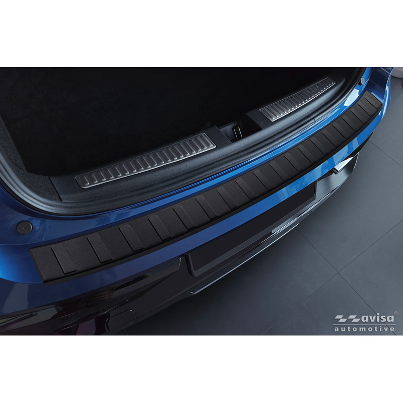Protection de seuil arrière inox noir mat sur mesure pour Renault Rafale 2023- 'Ribs'