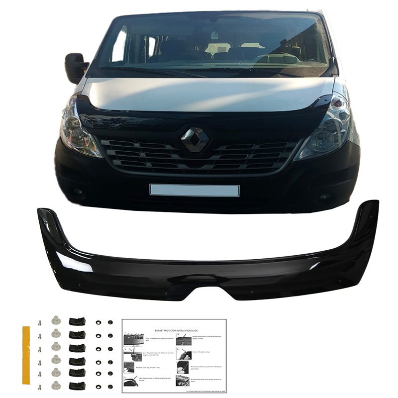 Protection du capot sur mesure pour Renault Master 3ème Gen. Facelift 2014-2018 - Noir brillant
