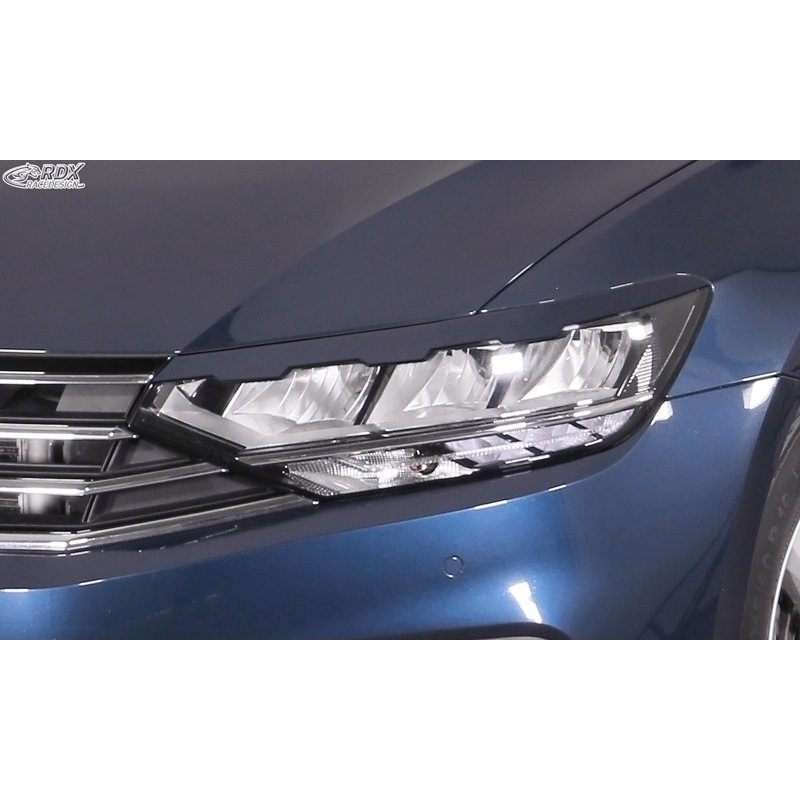Spoilers de phares sur mesure pour Volkswagen Passat 3G B8 Facelift 2019- (Moleté) (ABS)