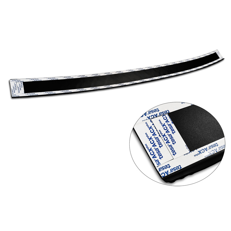 Protection de seuil arrière en aluminium noir mat sur mesure pour Volkswagen Tiguan II incl. Allspace & R-Line 2016-2020 & FL 2020-2024 'Riffled Plate'