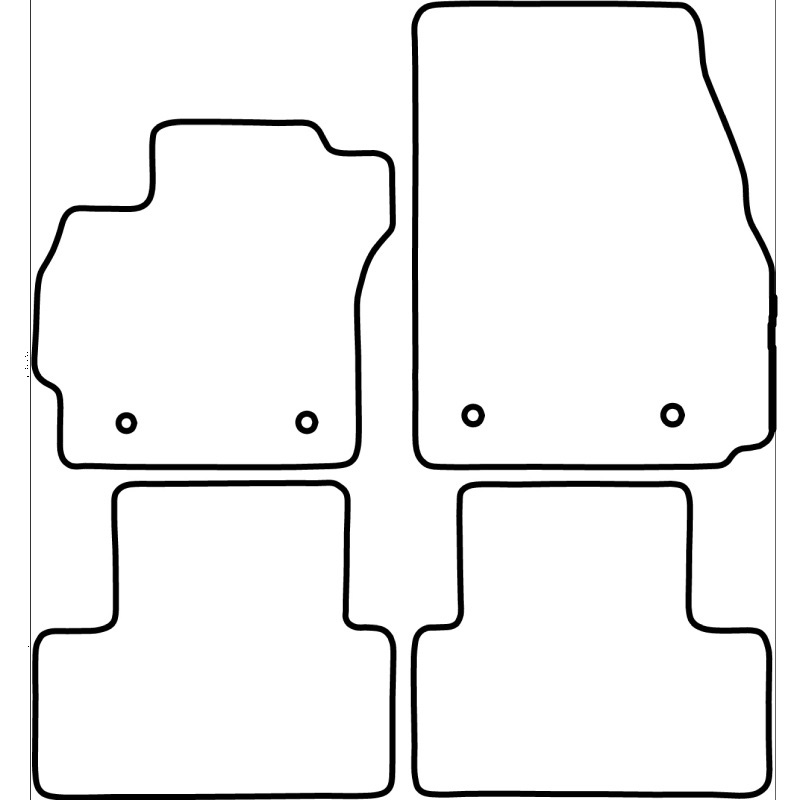 Set de tapis de sol en velours sur mesure pour Mazda 5 2011-
