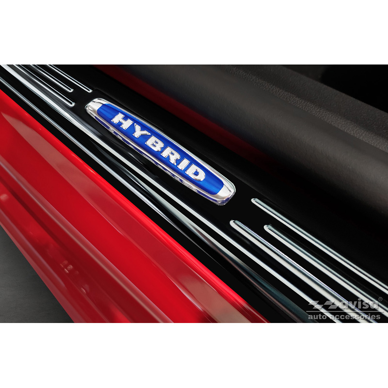 Seuils de portes inoxydable noir sur mesure pour Ford Focus IV excl. ST-Line 2018- 'Hybrid' - 4-pièces