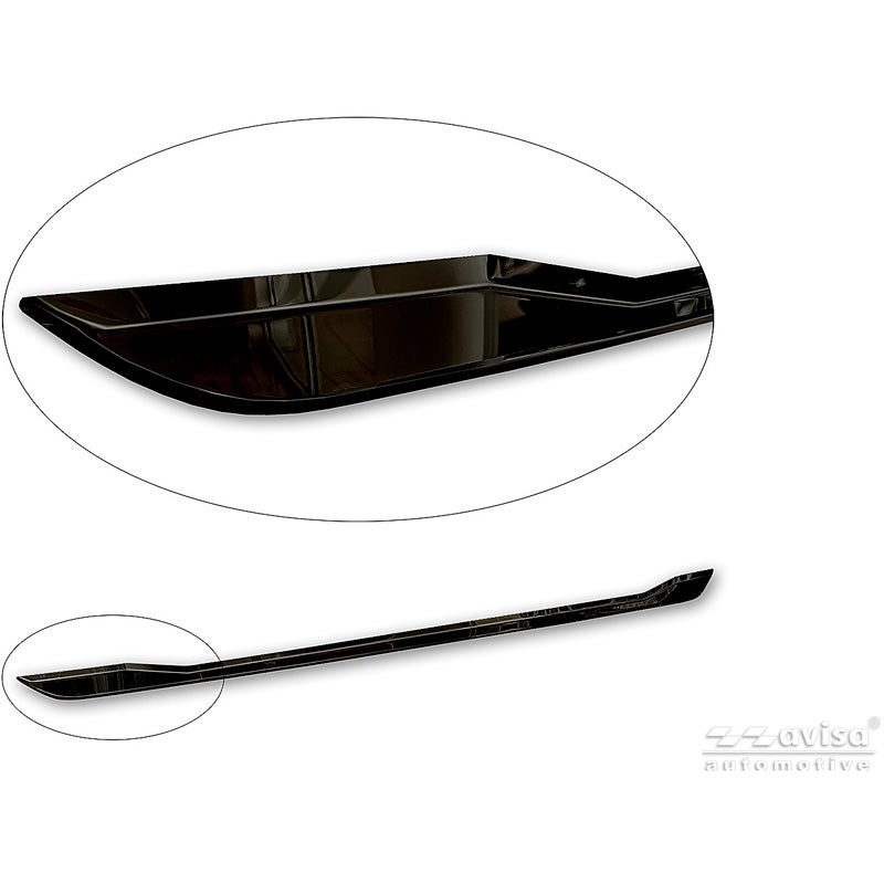 Avisa Moulure de hayon en Inox Noir Chrome sur mesure pour Volkswagen T-Roc 2017-2022 & Facelift 2022-2025 (incl. Cabrio)
