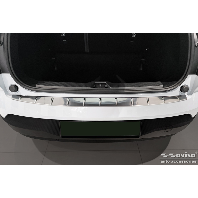 Protection de seuil arrière inox sur mesure pour Volvo EX30 2023- 'Ribs'