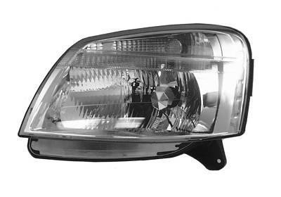 koplamp, H4, elektr verstelb, incl motortje, rechts Peugeot Part