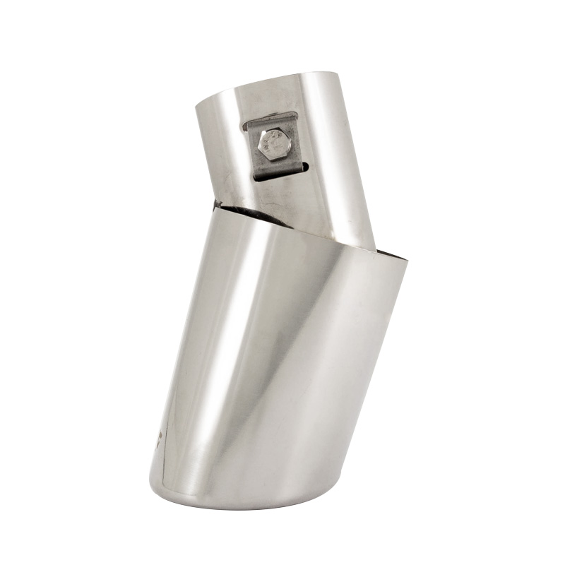 Simoni Racing Embout d'Échappement Ovale/Oblique Inox - 87x66xL150 - Montage ->48mm
