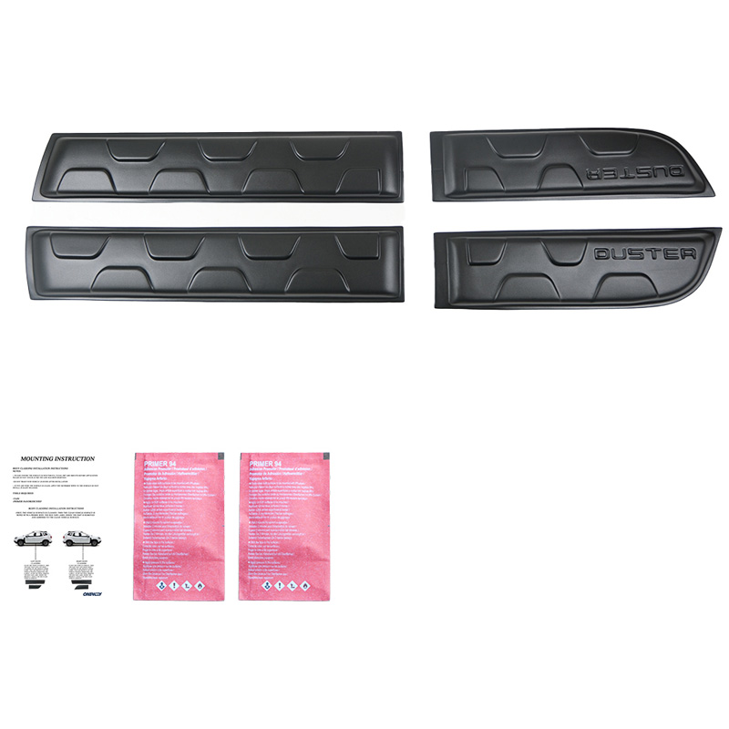 Jeu de baguettes de porte sur mesure pour Dacia Duster I 2010-2017 (Off-Road) - Noir mat