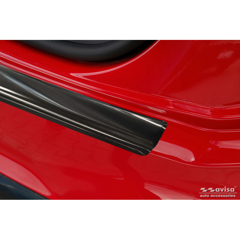 Protection de seuil arrière inox noir sur mesure pour Audi Q2 Facelift 2020-