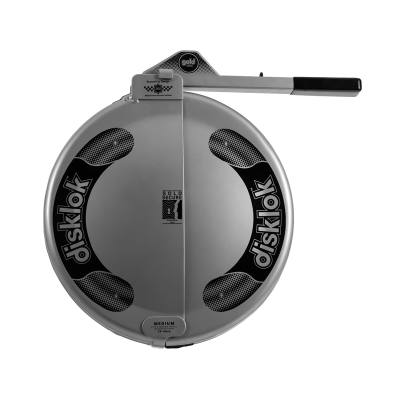 Disklok Antivol Bloque-Volant 'Gold Edition' - Taille Medium - 39-44cm - Argent - SCM MP-03 homologué