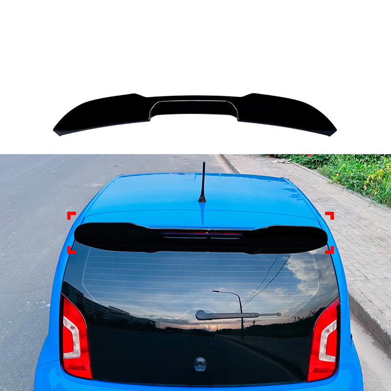 Becquet de toit (Spoiler Cap) sur mesure pour Volkswagen Up! excl. GTi & Seat Mii & Skoda Citigo 2011- (ABS Noir Luisant)