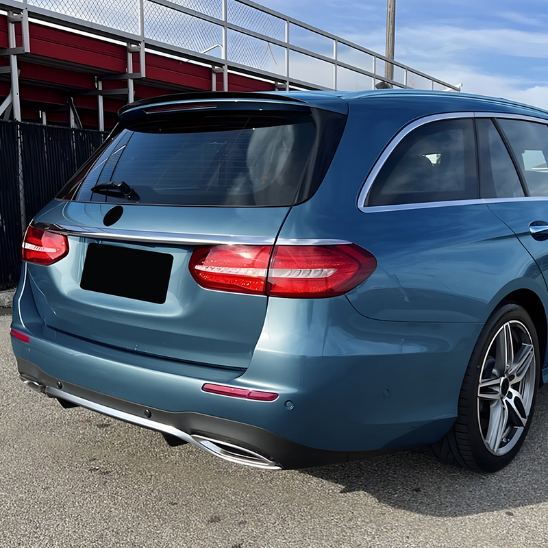 Becquet de toit (Spoiler Cap) sur mesure pour Mercedes Classe-E W213 Kombi 2016-2023 (ABS Noir Luisant)