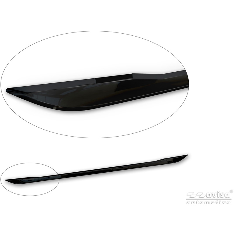 Avisa Moulure de hayon en Inox Noir Chrome sur mesure pour Volkswagen T-Cross 2019-2024 & Facelift 2024-