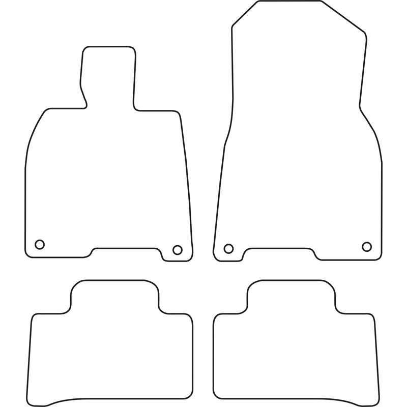 Set de tapis de sol en velours sur mesure pour Mercedes EQE (V295) 2022-