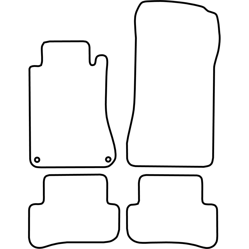 Set de tapis de sol sur mesure pour Mercedes Classe C W203 2000-2007