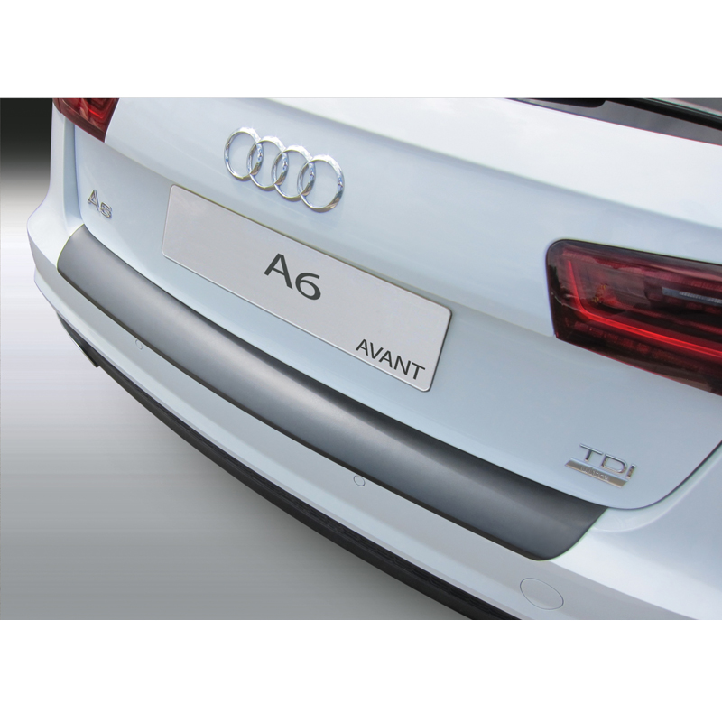 Protection de seuil arrière (ABS) sur mesure pour Audi A6 Avant 9/2014-8/2018 (excl. Allroad/S6/RS6) Noir