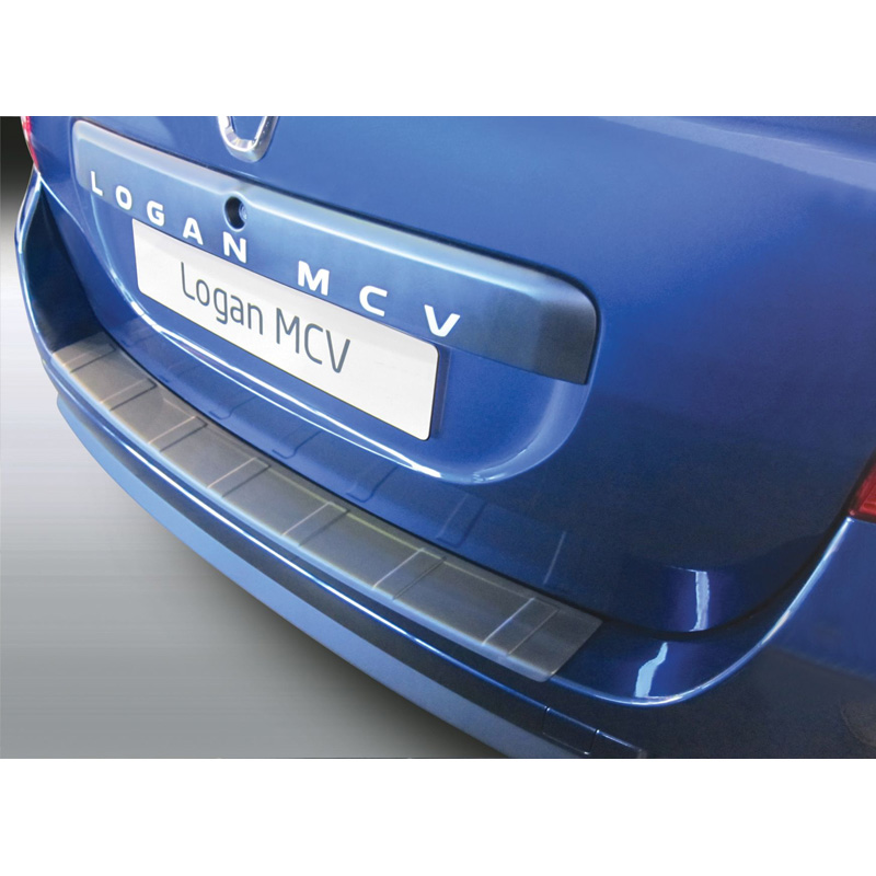 Protection de seuil arrière (ABS) sur mesure pour Dacia Logan MCV 6/2013- Noir 'Ribbed'