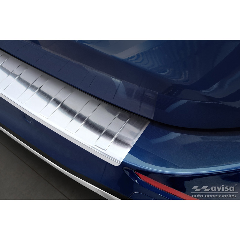 Protection de seuil arrière inox sur mesure pour Mercedes Classe-C AMG Estate (S206) 2021- 'Ribs'