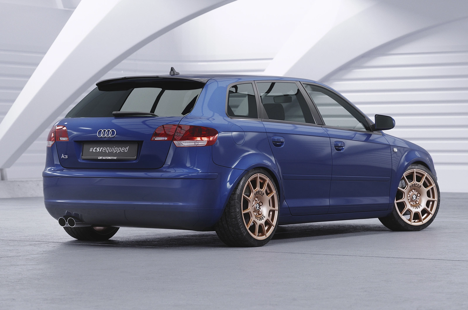 Achterspoiler Audi A3 8PA (09/2004–10/2012) Glans Zwart – CSR Automotive