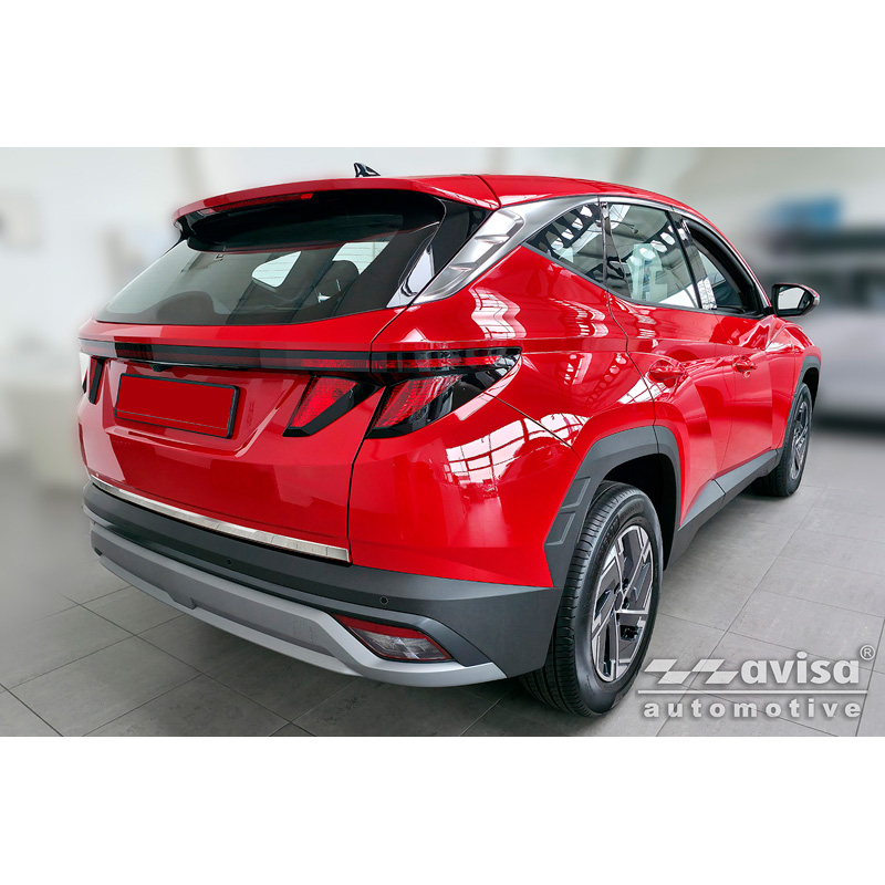 Avisa Revêtement d'habillage du hayon du coffre inox Chrome sur mesure pour Hyundai Tucson IV 2020-2024 & Facelift 2024-