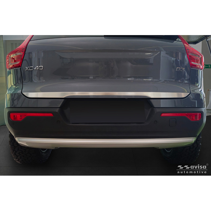 Avisa Revêtement d'habillage du hayon du coffre inox brossé sur mesure pour Volvo XC40 (536) 2017-