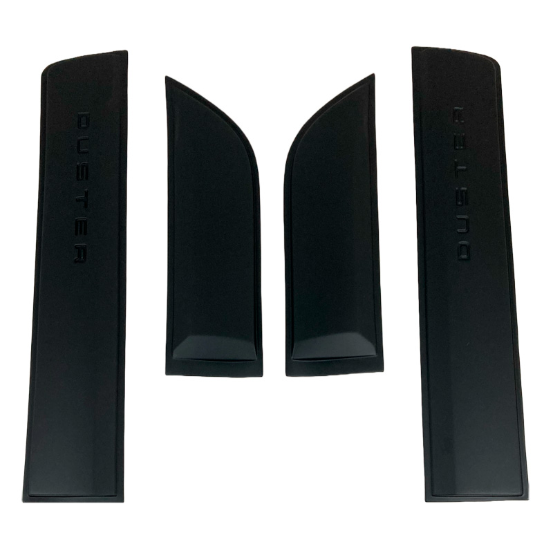 Jeu de baguettes de porte sur mesure pour Dacia Duster II 2018-2024 - Noir mat