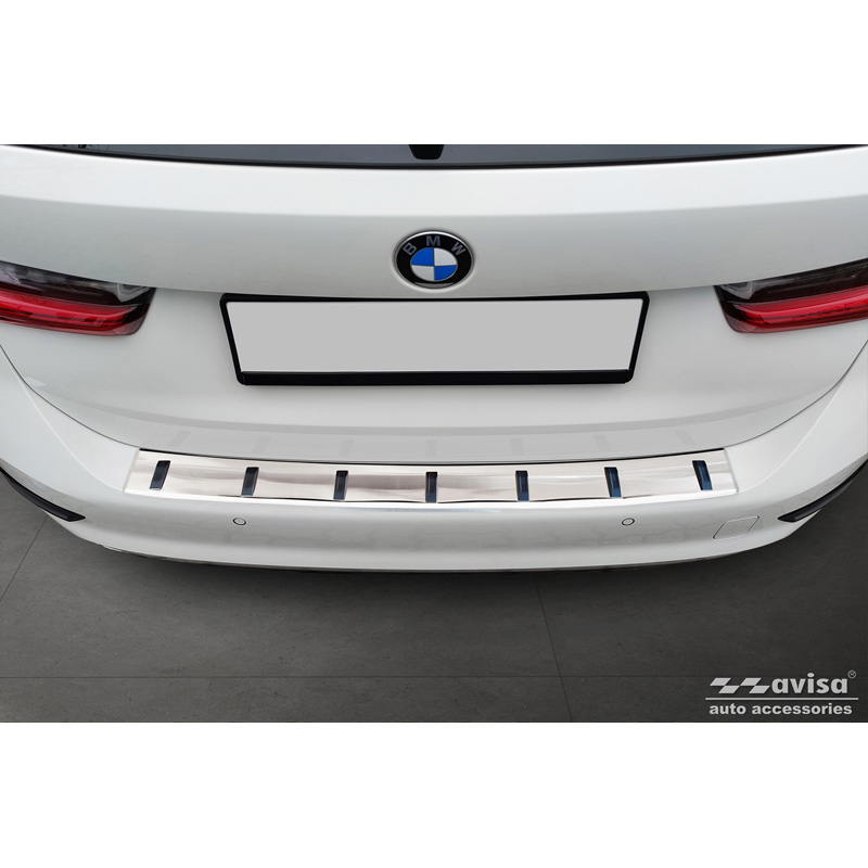 Protection de seuil arrière inox sur mesure pour BMW Serie 3 (G21) Touring 2019-2022 'STRONG EDITION'
