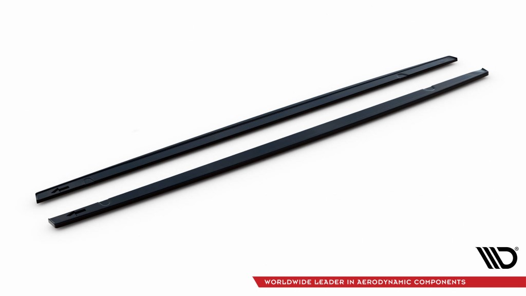 Zijskirts V.4 Volkswagen Golf 8 GTI / GTI Clubsport / R-Line Maxton Glans Zwart