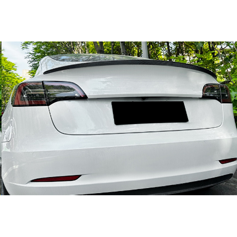 Spoiler arrière sur mesure pour Tesla Model 3 2017- incl. Facelift (ABS Noir Luisant)