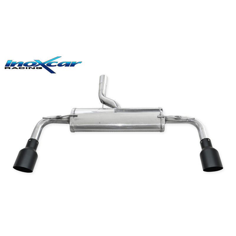 100% Inox Échappement Double sur mesure pour Mini Countryman 1.6 Cooper S (184cv) 2010-2016 Ø55mm Droite/Gauche 100mm Ceramic Black