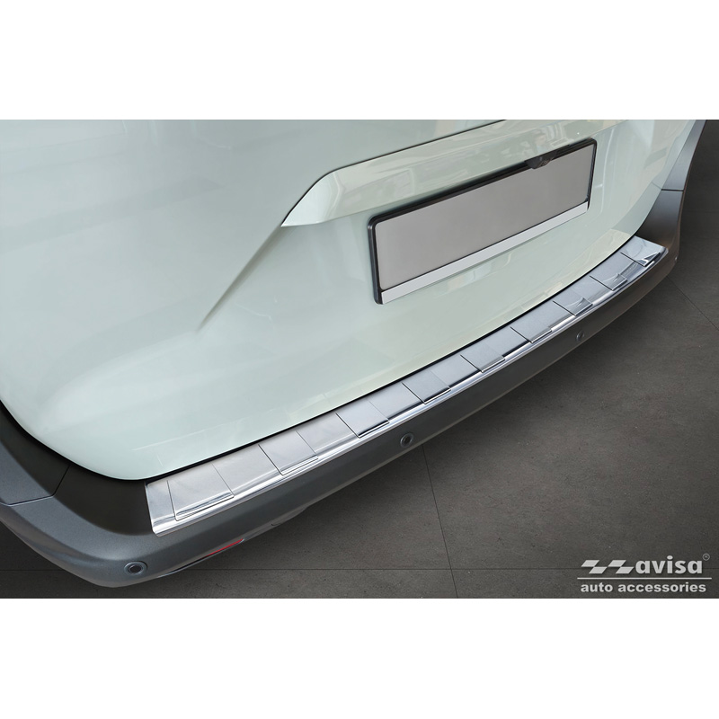 Protection de seuil arrière inox sur mesure pour Ford Tourneo Courier II / Transit Courier II 2023- 'Ribs'