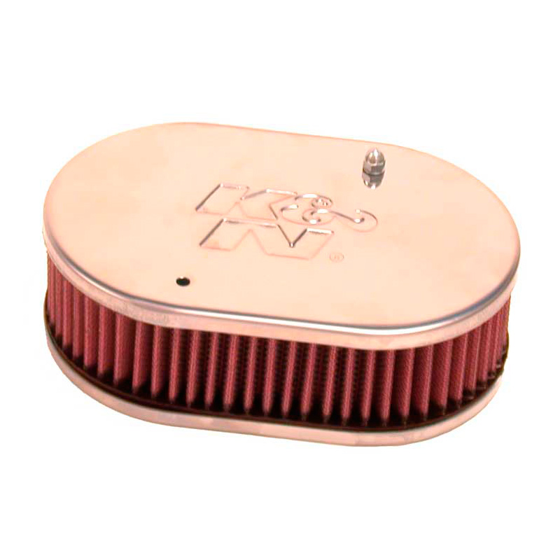 K&N Filtre à Air ovale petit sur mesure pour carburateur Weber 40/45/48 DCOE, Dellorto 40/45/48 DHLA, Hauteur d'assemblage 56mm (56-9105)