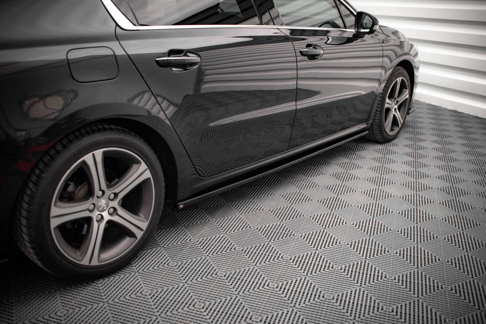 Zijskirts Peugeot 508 GT MK1 FL Maxton Glans Zwart
