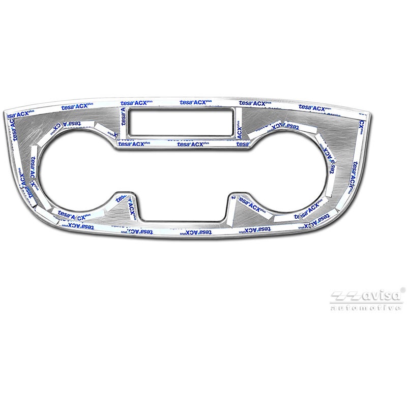 Avisa Enjoliveurs pour porte-gobelet Acier Inox sur mesure pour Fiat Ducato III Facelift 2023- / Opel Movano III Facelift 2023- / Toyota Proace Max 2024- - Argent