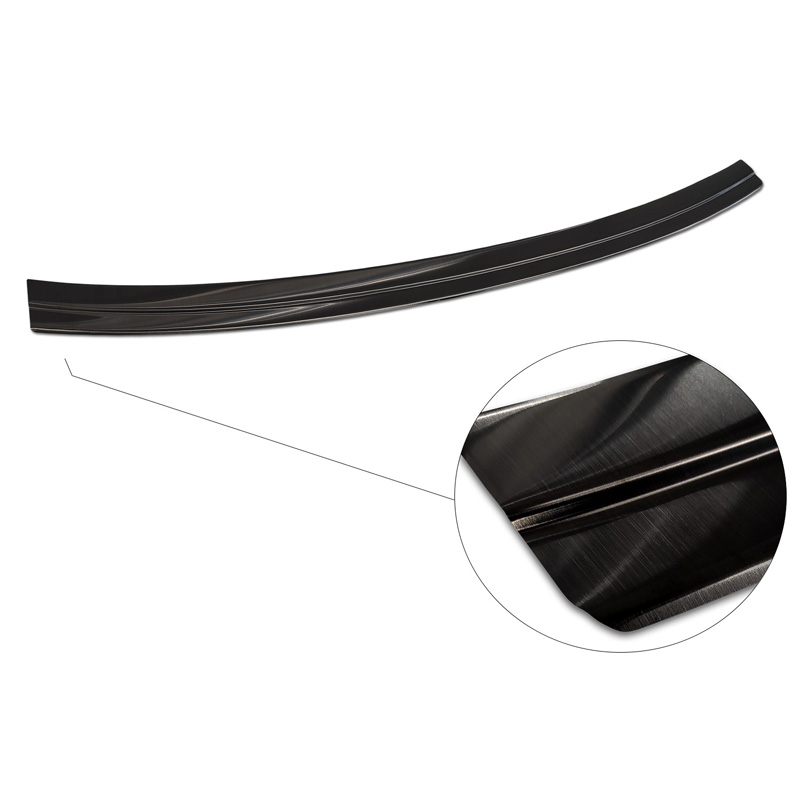Protection de seuil arrière inox noir sur mesure pour Audi Q5 Sportback 2020- incl. S-Line