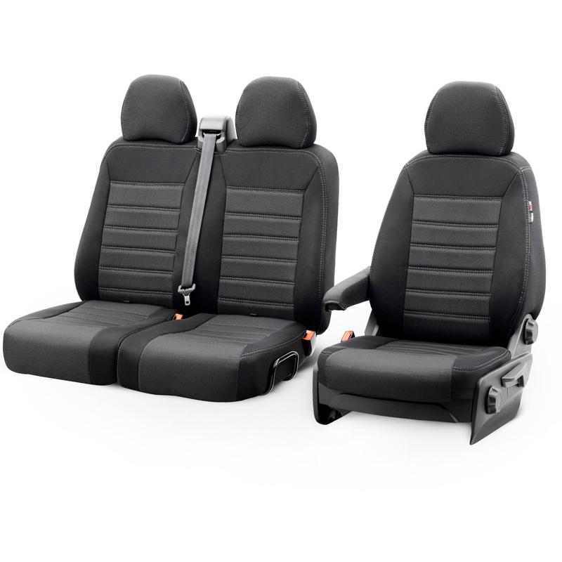 otoM Original Design Housses de siège en tissu 2+1 sur mesure pour Renault Master IV 2024- (accoudoir sur le siège du conducteur)