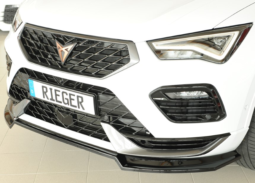 Voorspoiler Seat Ateca 5FP FL Cupra Rieger Glans Zwart