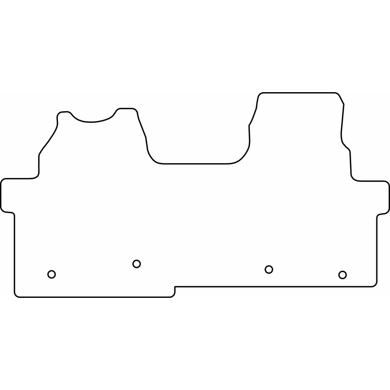 Set de tapis de sol en velours sur mesure pour Ford Tourneo Custom (V710) 2023- (seulement avant)