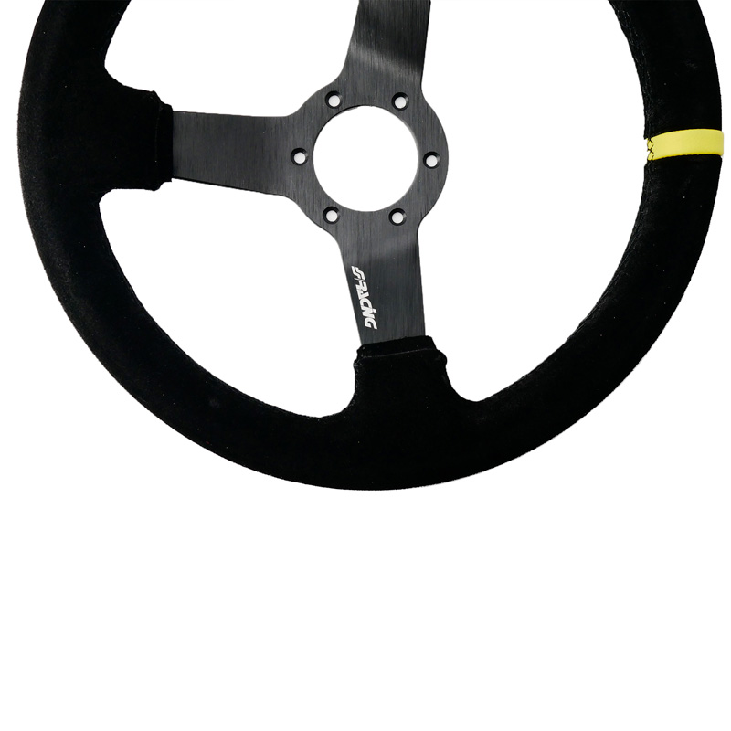 Simoni Racing Volant Universel Carrera - Suède Noir - Diamètre 320mm