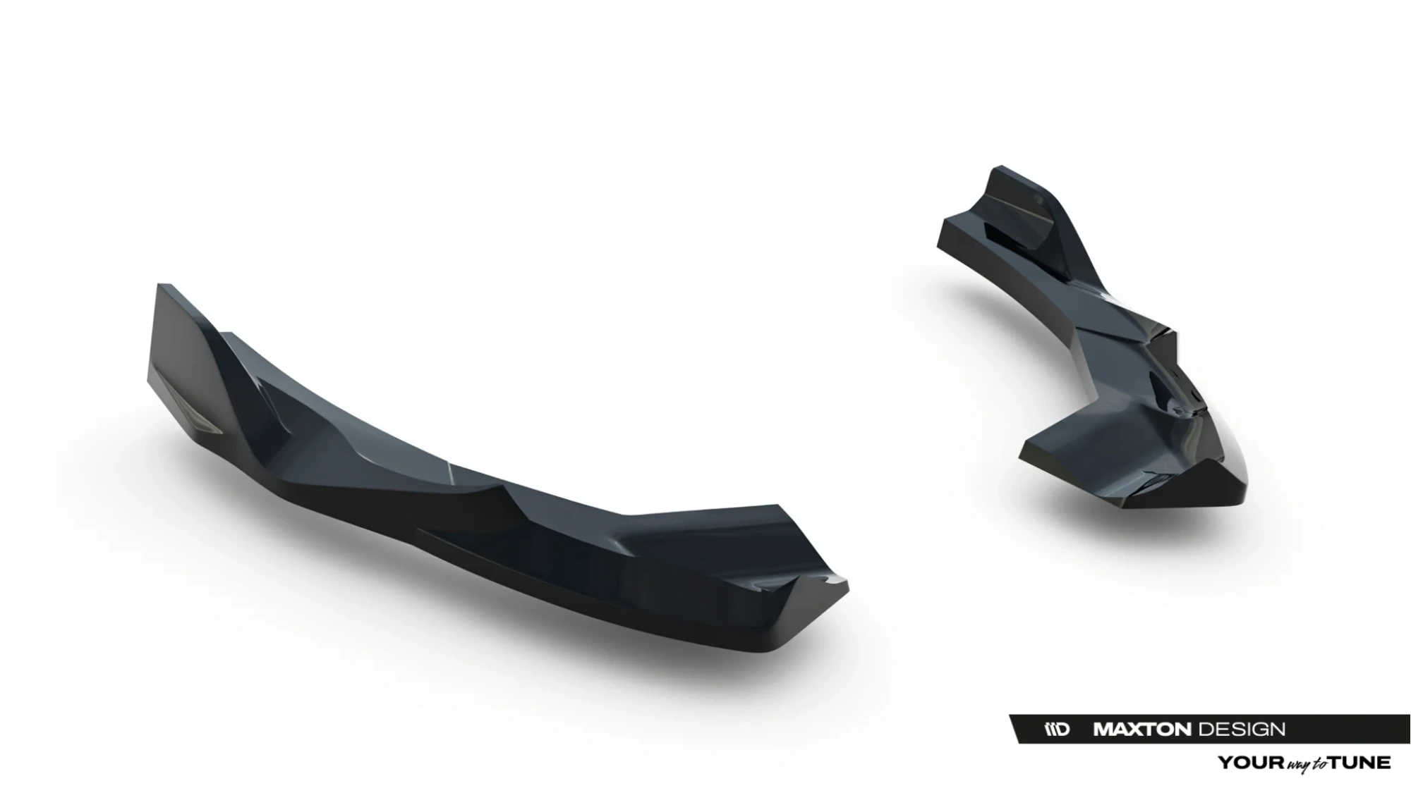 Zij-Diffuser passend voor Audi RS3 Sedan 8Y Facelift Maxton Glans Zwart V.2