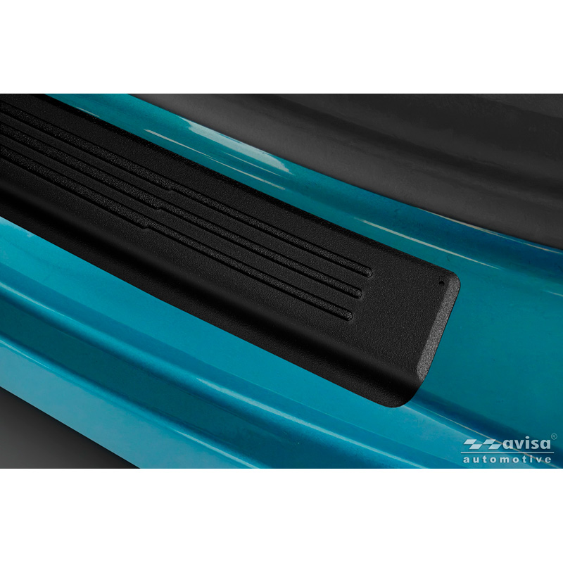 Avisa Seuils de portes inoxydable noir mat sur mesure pour BAIC Beijing X55 2024- - 'Lines' - 4-pièces